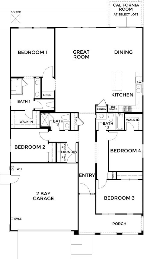 Saddlewood Floor plan Residence 1898 Single Floor
