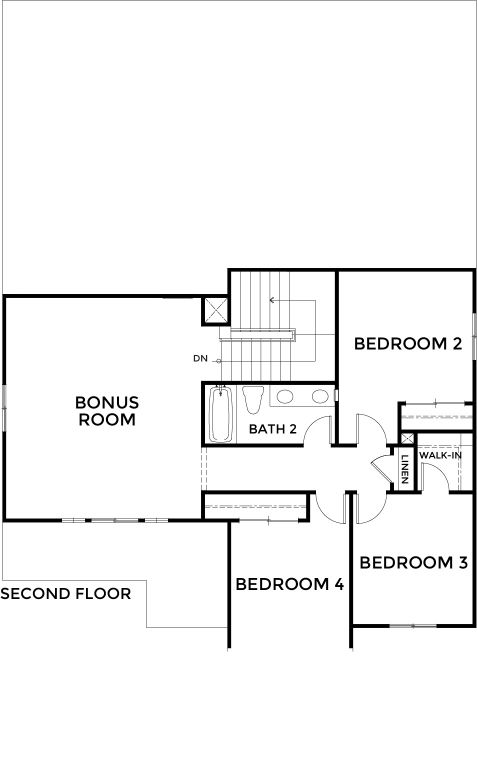 Saddlewood Floor plan Residence 2537 - SOLD OUT! Second Floor