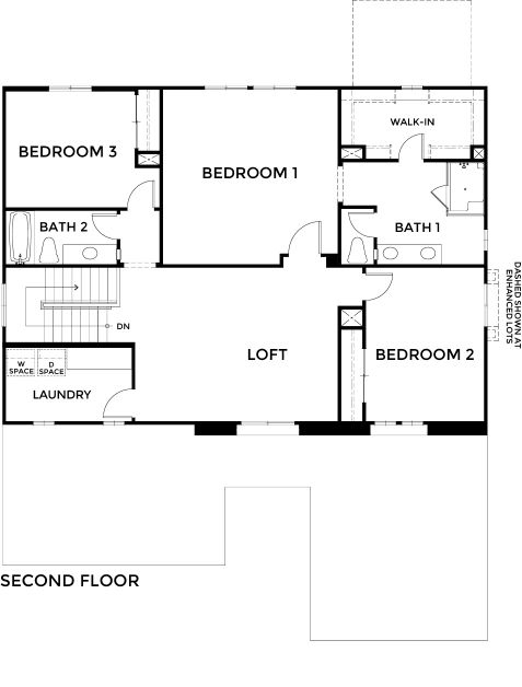 Saddlewood Floor plan Residence 2929 Second Floor