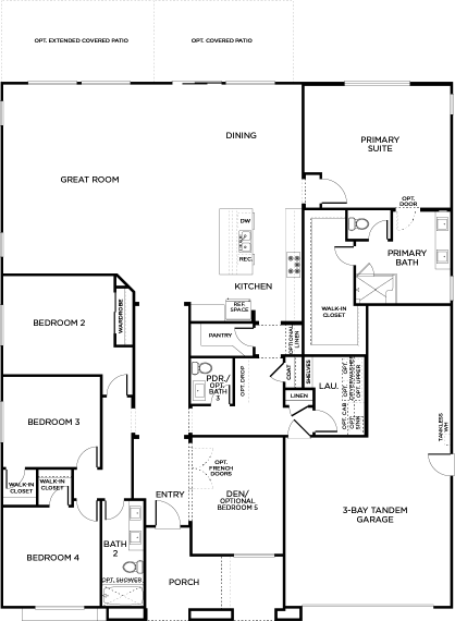 Compass Floor plan Residence Savanna Single Floor