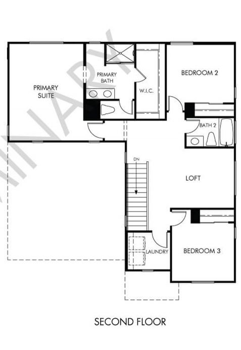 Jasper Floor plan Residence 2 Second Floor