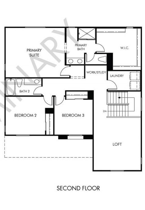 Jasper Floor plan Residence 3 Second Floor